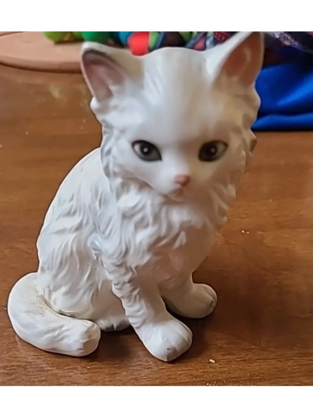 Set 3‎ Vintage Lefton Fluffy White Persian Kitten Cat Figurines Japan Porcelain